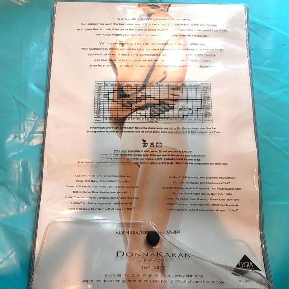 Donna Karan New York Storm Grey Control Top Pantyhose Small A19